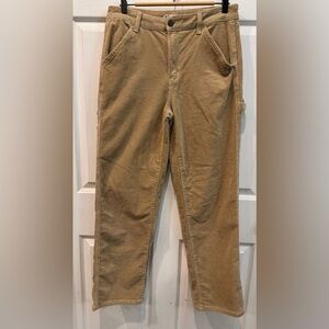 SO good for life Corduroy Carpenter Pants Women’s Size 13/31W Khaki Straight Leg